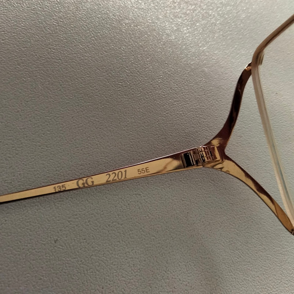 Gucci Vintage Gold 135 Eyeglasses Frames Eyewear - Picture 10 of 11
